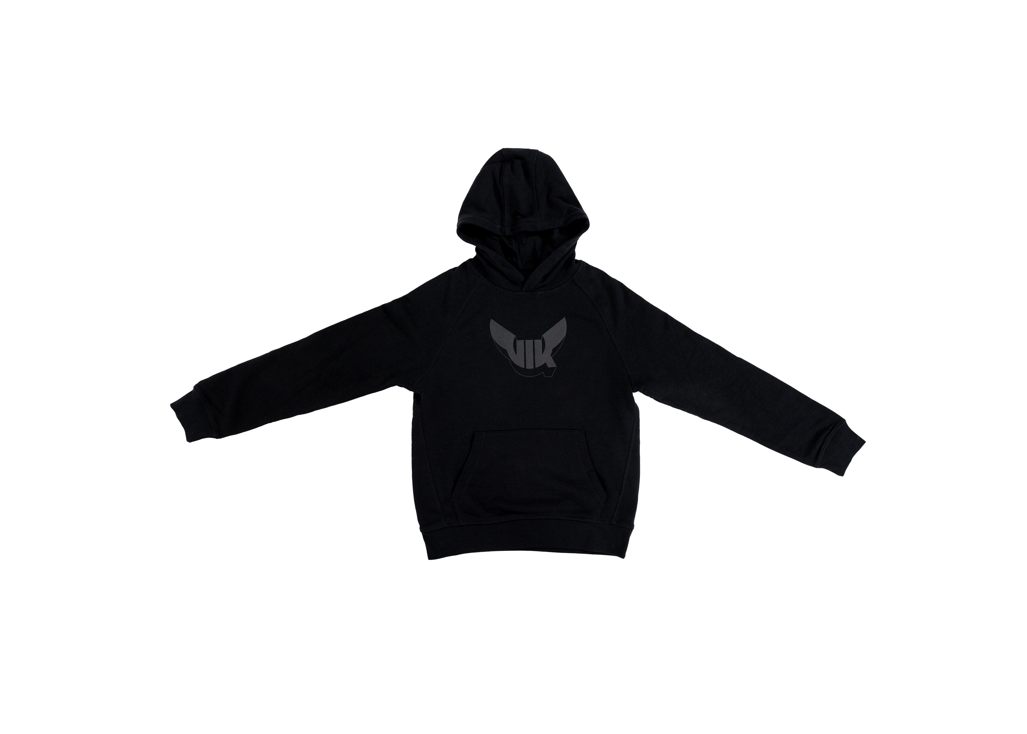 Hoodie ton i ton barn, Svart