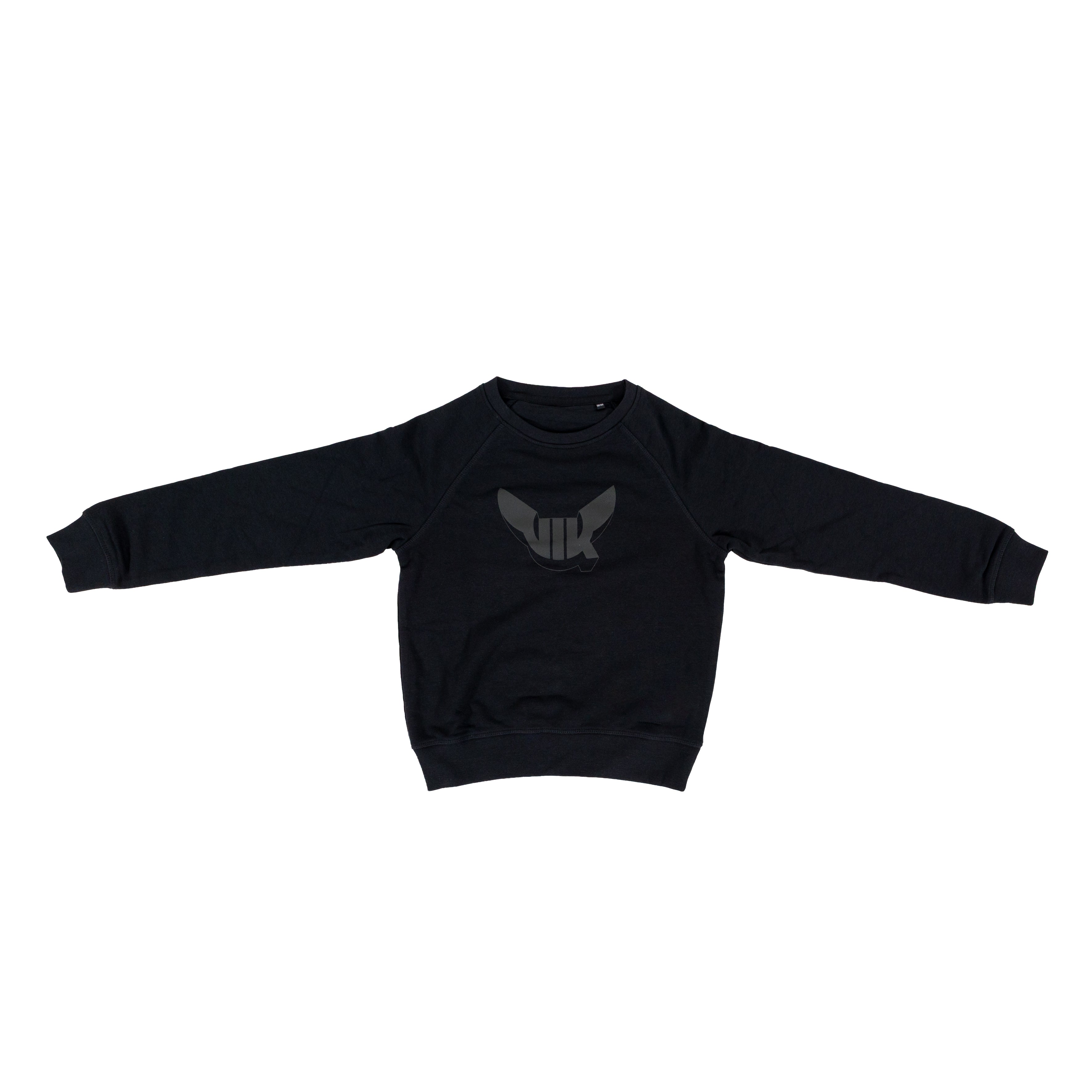 Sweatshirt ton i ton barn, Svart